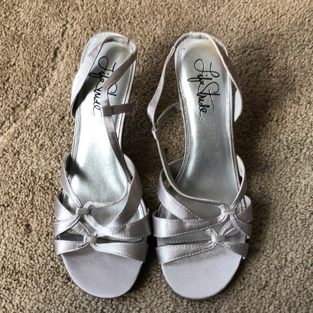 Silver strap sandals